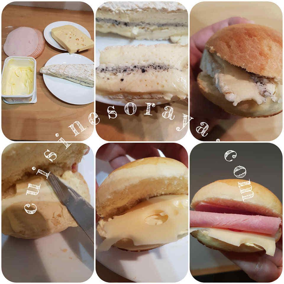 Pains navette et différentes garnitures