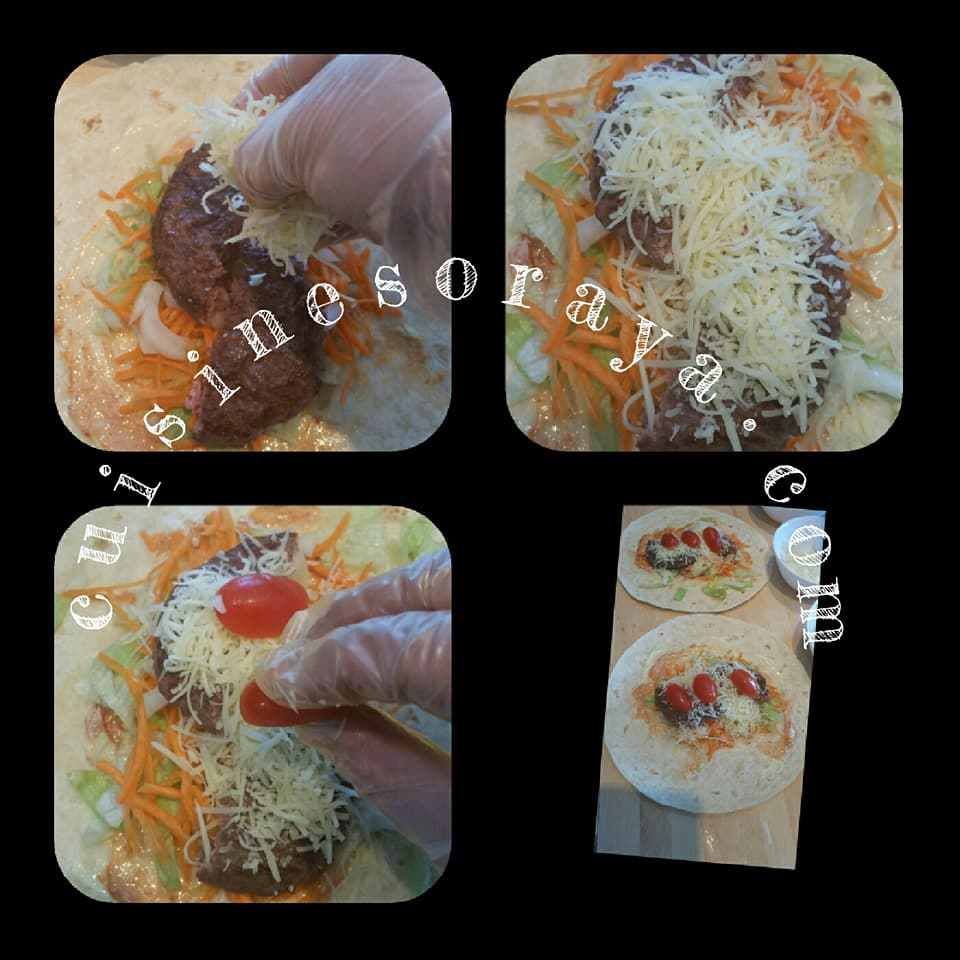 Wraps boeuf crudités