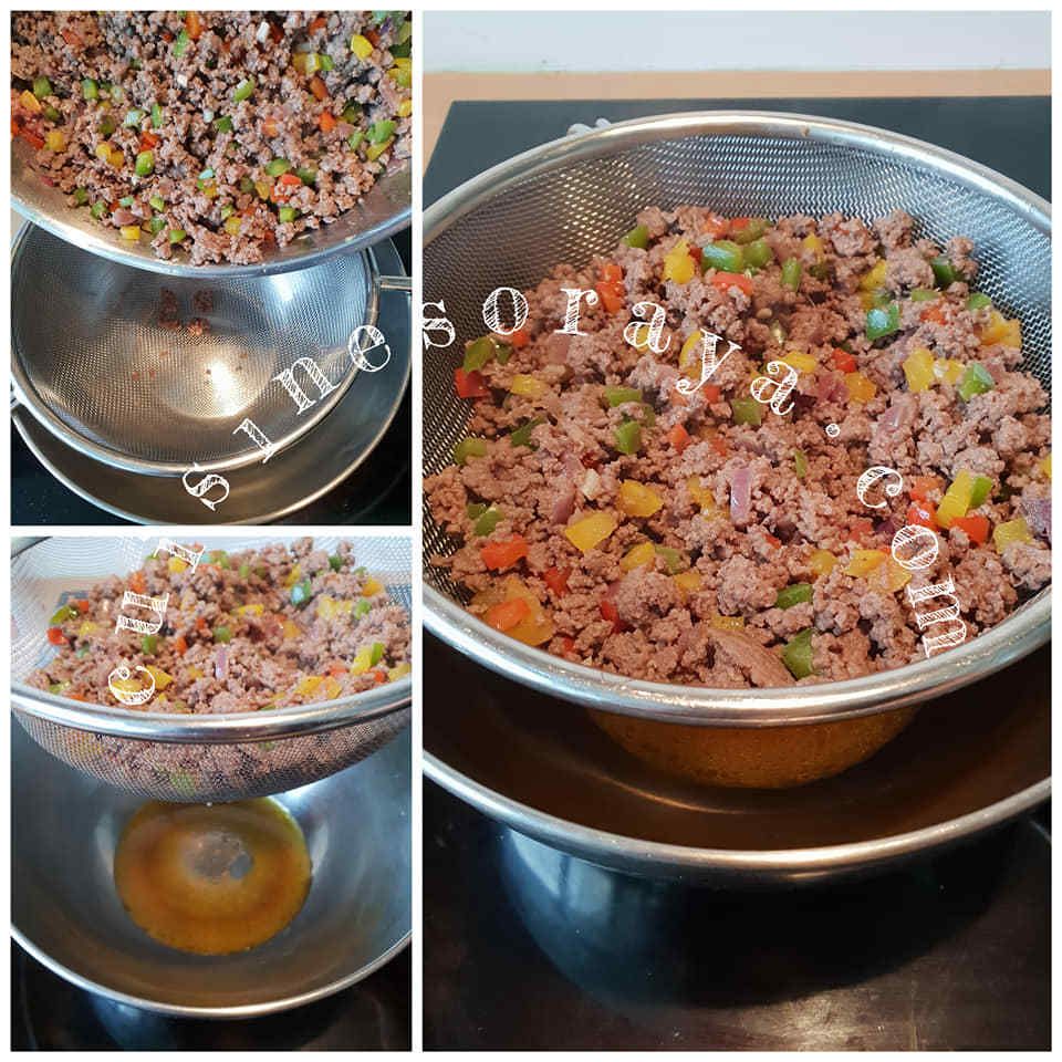 Quiche à la viande et aux trois poivrons