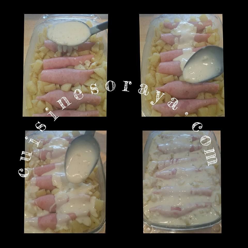 Gratin endives pommes de terre au jambon dinde